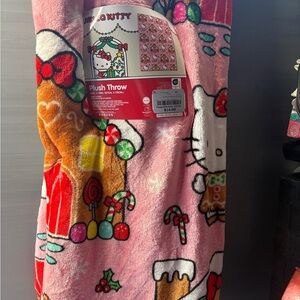 Hello Kitty Festive Pink Plush Blanket